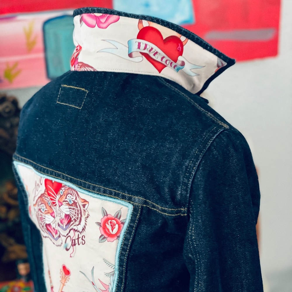 Reworked Polo Jeans Co. Ralph Lauren One of Kind Denim Jacket Size Medium